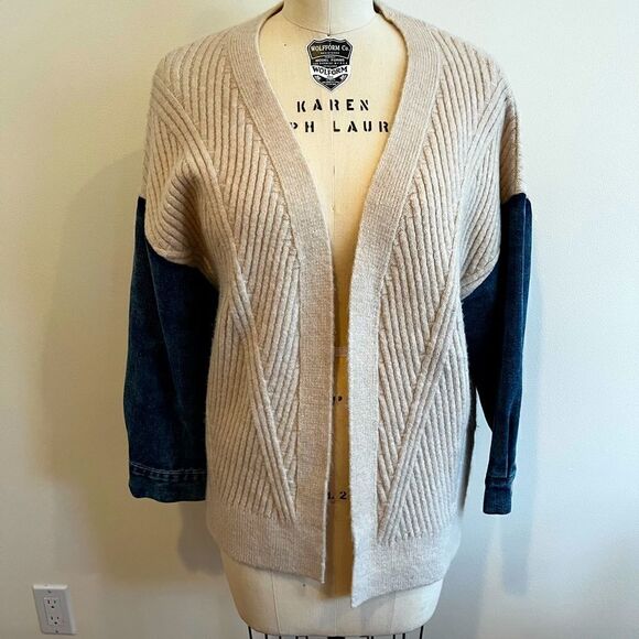 Davi & Dani denim cardigan jacket women’s Large‎ - Picture 1 of 4